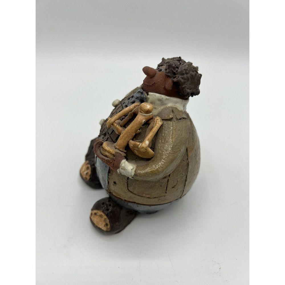 1980s Sara Meadows Balloon People Figure Pottery Lawyer Law Attorney Scales‎ - Picture 2 of 5